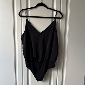 Express Charcoal V-Neck Bodysuit